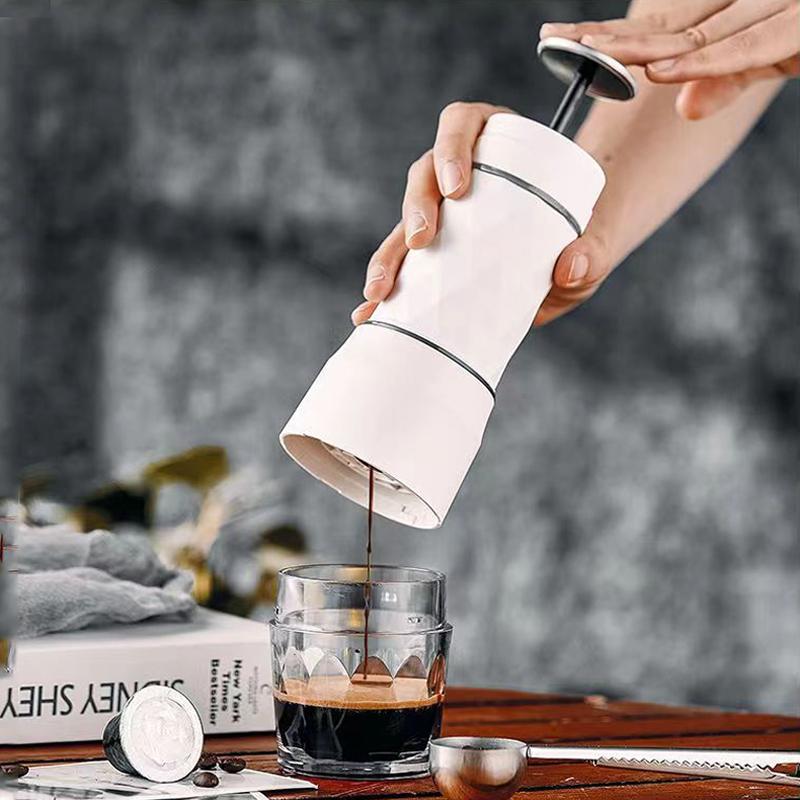 Portable Manual High Pressure Concentrated Extract Capsule Coffee Machine Outdoor Camping Mini Universal Hand Press Coffee Pot