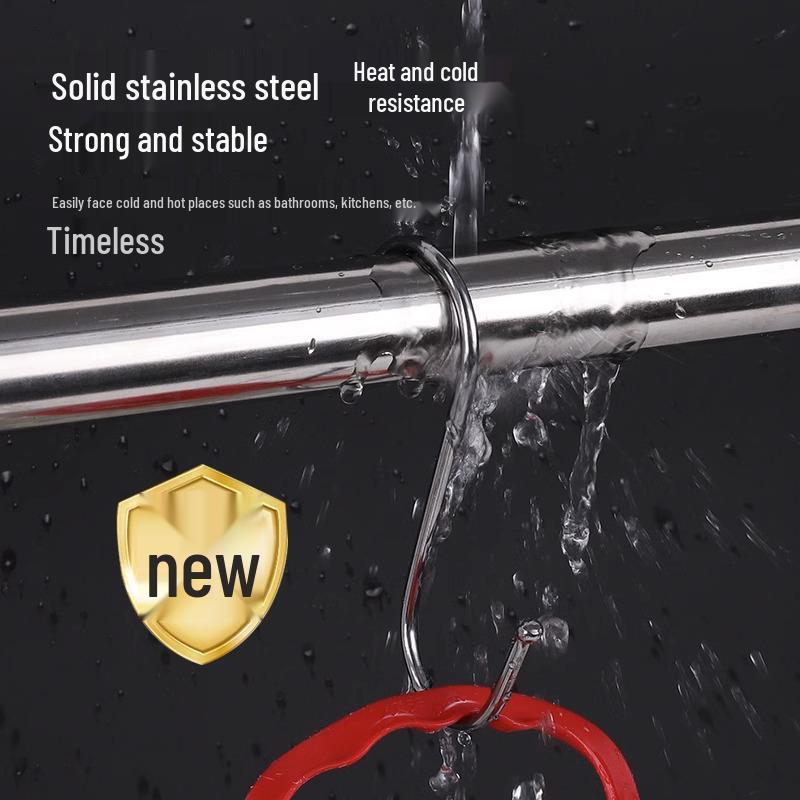Multi-functional Stainless Steel S-shaped Hook for Kitchen, Bathroom, Dormitory, or Student Desk Use