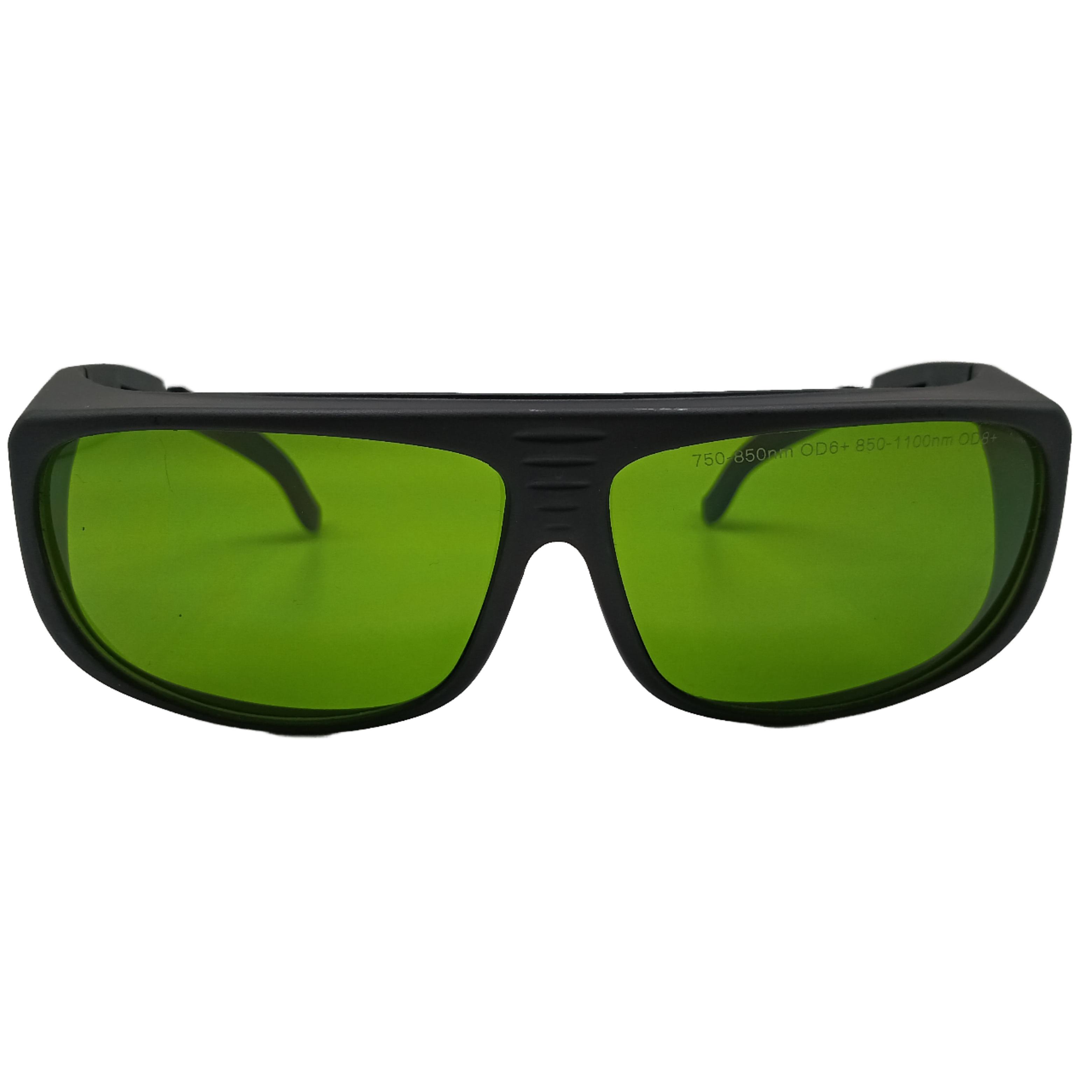 750-850nm OD6+ 850-1100nm OD8+ IR Laser Safety Glasses with Silicone Frame for Eye Protection (Green,safety glasses) зелёный