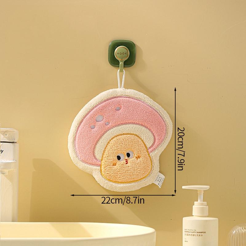 Cute Hand Towel Cartoon Wipe Handkerchief Rag  Vegetable Shape  Towels for Kitchen Bathroom KidsHanging Towel Soft Dish Cloth