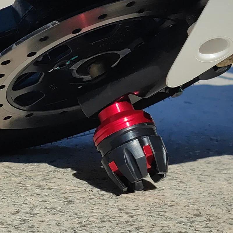 2 Stück Universeller Motorrad Vorderradaufhängungsschutzbecher Aluminium Anti-Kollisions-Vorderradgabel Radsturzschutz Moto Teile