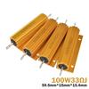 50W 100W Aluminum Power Metal Shell Case Wirewound Resistor 20R ~ 100R 20 22 30 33 50 100K Ohm Load Resistance RX24 Lgmopnrq