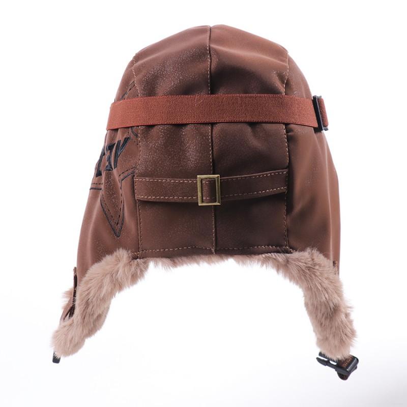 Winter Fleece-lined Aviator Hat With Goggles Retro Pilot Cap Warm Ear Protection Unisex
