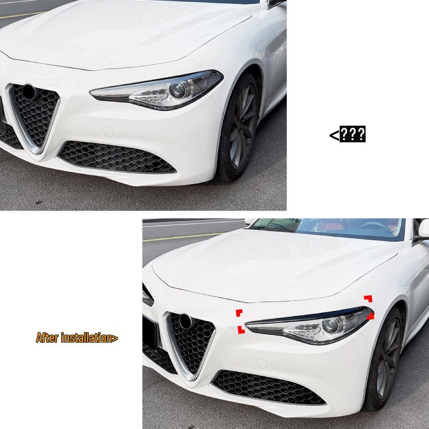 Headlight Eyebrows Stickers for Alfa Romeo Giulietta Giulia 2015+ Exterior Modification