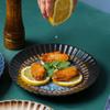 Plate Japanese-style Round Ceramic Tableware Steak Plate Salad Plate Fruit Plate Vegetable Plate Household Western Food Plate