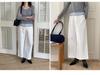 Vison Women's High Waist White Wide-Leg Pants - Spring 2026 Korean Style