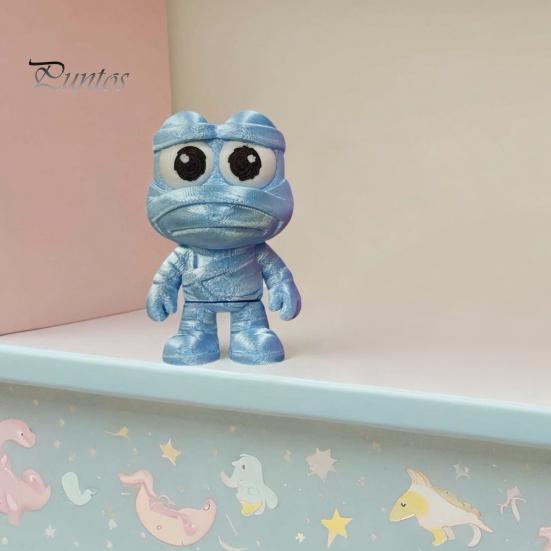 Frog Desktop Decor 3D Printed Ornaments, Movable Joint Design, Durable Surface Statue Smooth Frog, for Home Office Workmanship Model