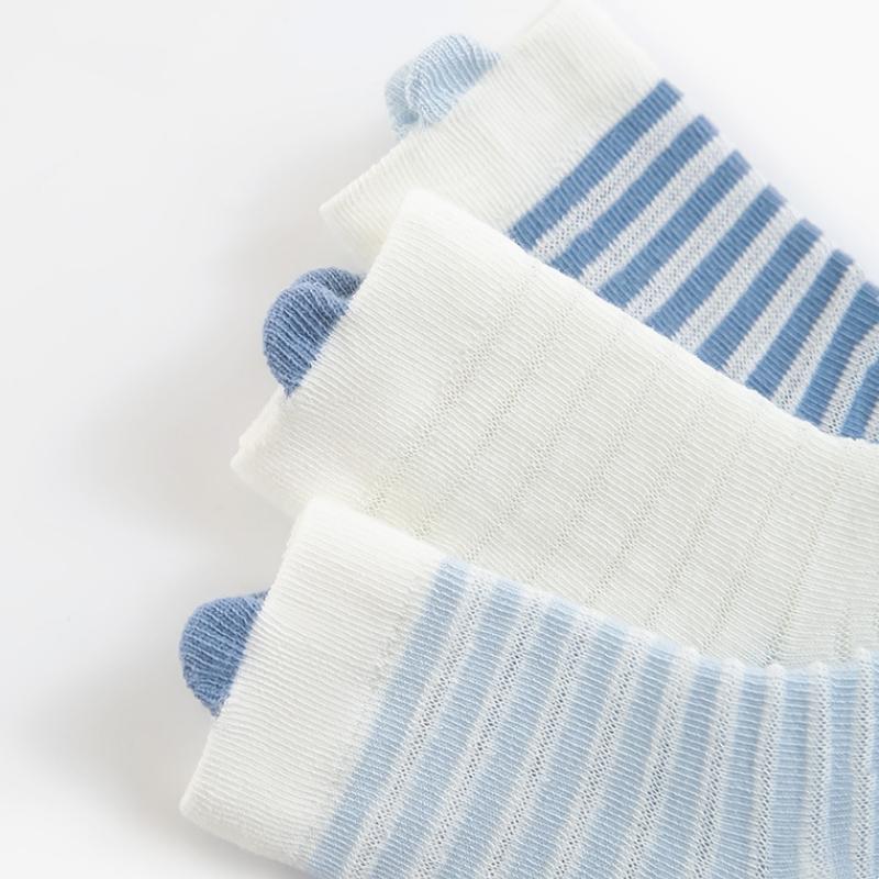 Summer Thin Children's Stripe Socks For Girls Boys Cute Cartoon Newborn Socks Cotton Boneless Mesh Baby Toddler Sock