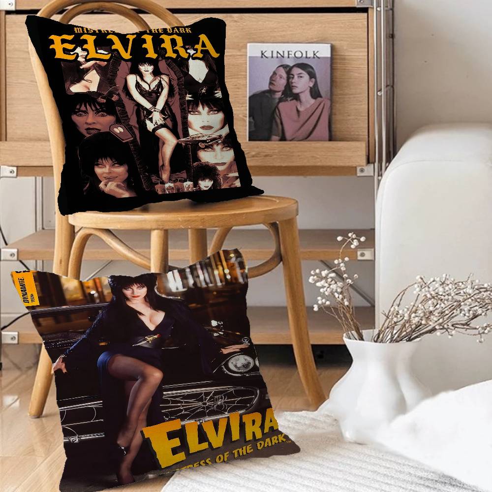 Film E-Elvira M-Mistress D-Dark Pillow Cover For Bedroom Room And Living Room Sofa Decorative Cushion Cover