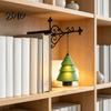 Whimsical Library Display Light Christmas Bookshelf Lamp, Nook with Warm LED Nightlight, 3D Printed Shade, Dark Academia Home Accents Vintage