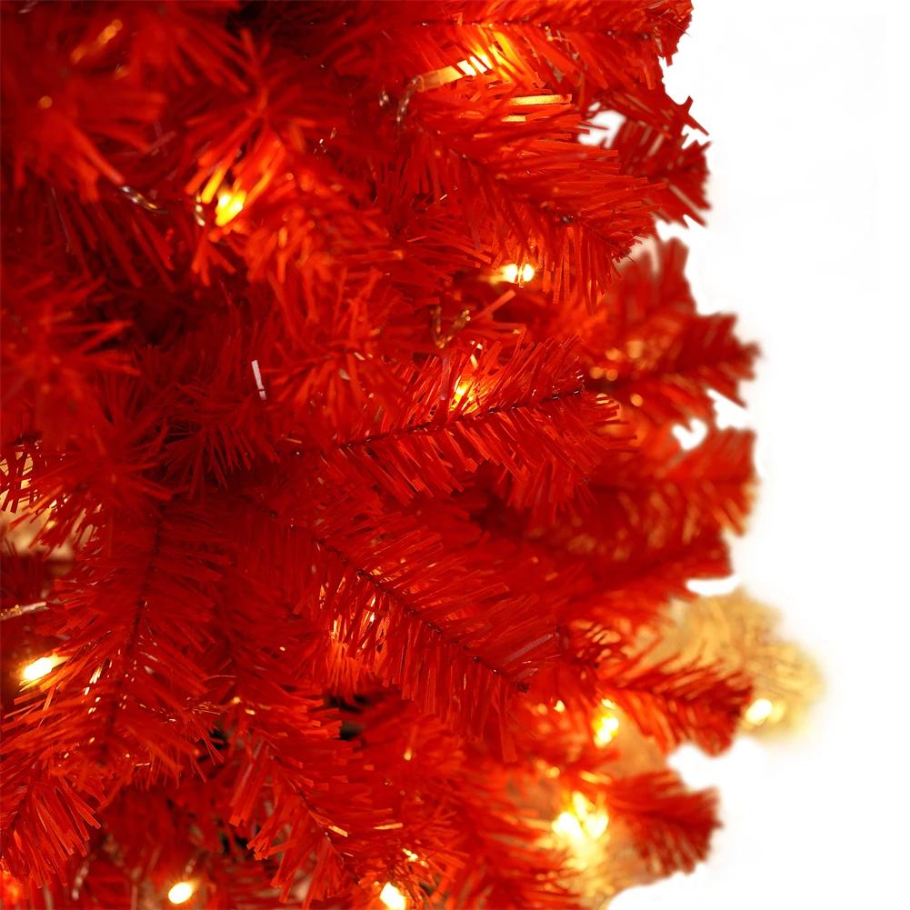 Set Of 2 4FT Christmas Trees, Artificial Prelit Christmas Tree With High-Density 300 Branches, 100 LED Lights, for Xmas Decor