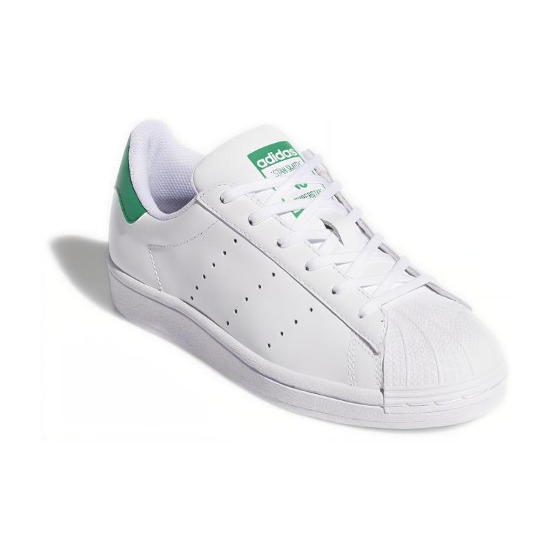 Adidas Originals STAN SMITH Slip Resistant Low top Kids' Skateboarding Shoes Bright Green Heel Tab Teenagers Sneakers FX1014