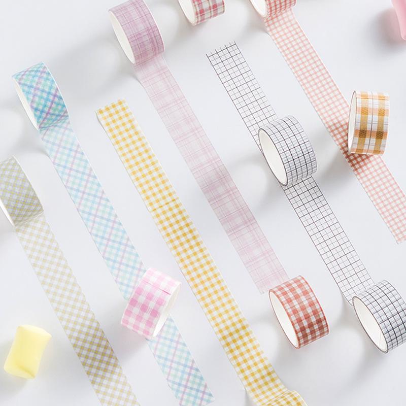 Jilü Washi Tape Set: Fresh Plaid Series for Planners, Diaries, Albums, and DIY Decor.
