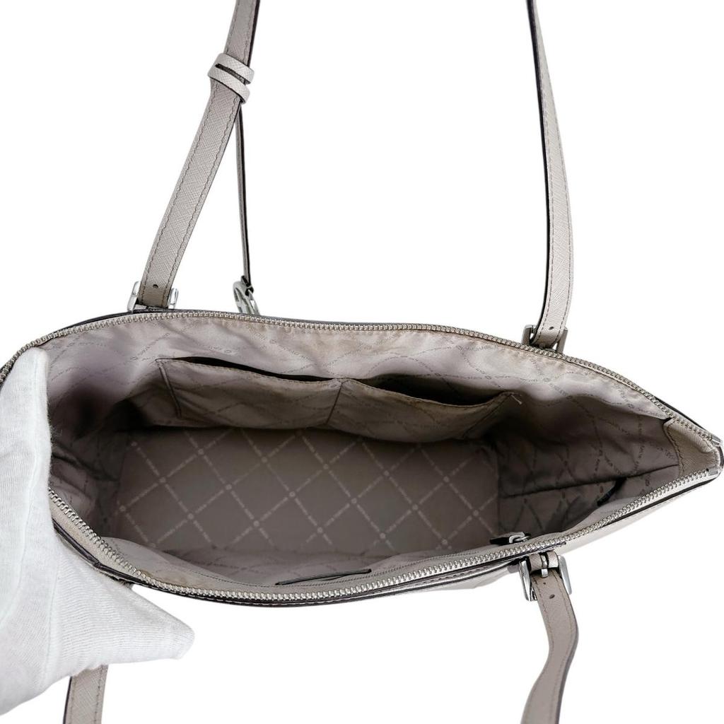 Michael Kors Ciara A4 compatible Handbag leather gray Women 35F8SC6T9L Used