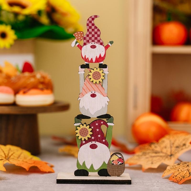 Wood Autumn Signs for Thanksgiving Mantelpiece Embellishments for Autumn Home Garden Decors