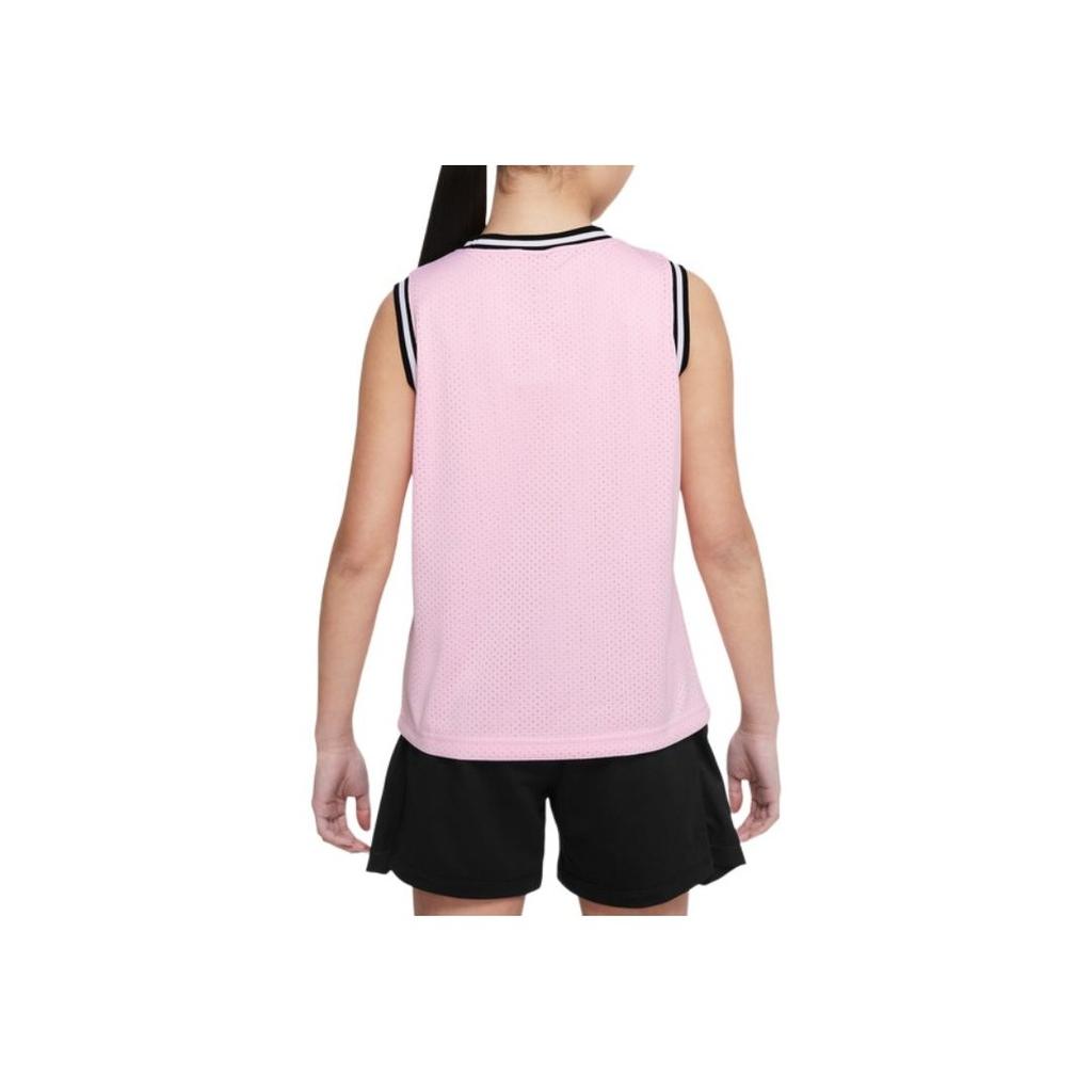 Jordan Stampa Logo Lettera Girocollo Senza Maniche Maglia da Basket per Bambini Maglia Bambino Rosa HA7284-663