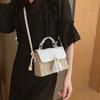 Straw Beach Bag For Women  Summer New Luxury Designer Handbags Hit Color Tassels Shoulder Crossbody Box Bag
