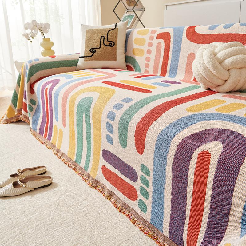 

Винтажное полотенце для дивана, современный роскошный дизайн, универсальный чехол для дивана, нескользящее одеяло для дивана на все времена года, стильный защитник 180*230cm