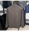 Men's Autumn/Winter Embroidered Knit Sweater: Zipper Stand Collar, Middle-aged Style, Fashionable & Thick, Versatile Warmth