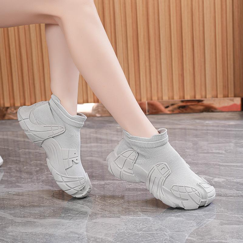 Summer new ins mesh fly-woven dad shoes breathable student sports heightened leisure