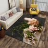 Graceful Dog with Floral Wreath Suitable As a Non-slip Mat for the Living Room or Bedroom Sofa