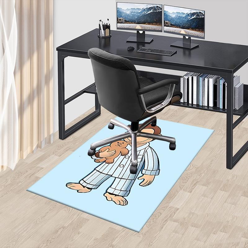 1PC Curious George teddy bear Extra Large Non-Slip Floor carpet, Office, family, bedroom, Studio - Large Area Rug Indoor Rugs, Vibrant Colors-A308