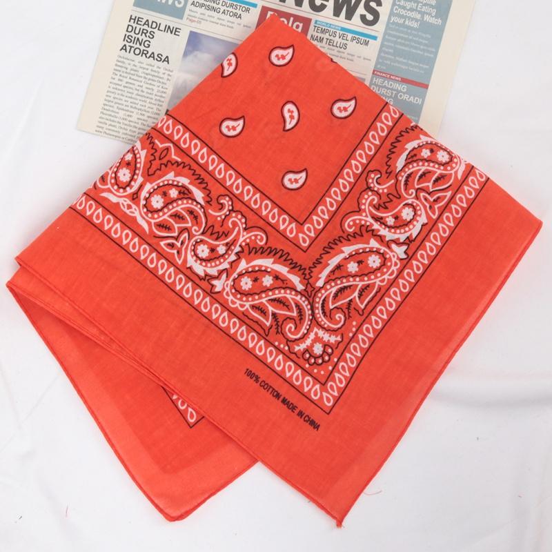 Unisex Cotton Bandana Kerchief Hip Hop Black Hair Band Neck Scarf Sports Headwear Wrist Wraps Head Square Scarves Handkerchief