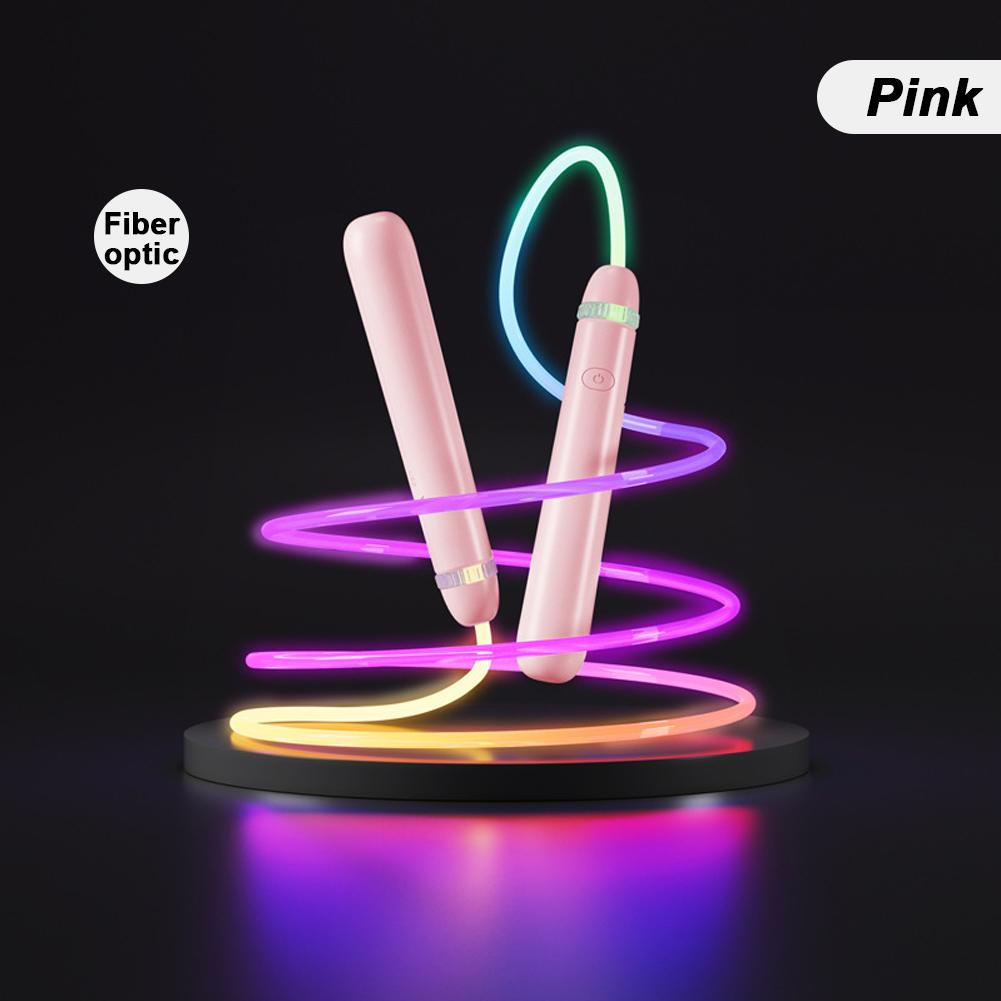 Children's Colorful Luminous Skipping Rope Type-C Rechargeable Long-Lasting Color-Changing Skipping Rope Portable Fitness Equipment