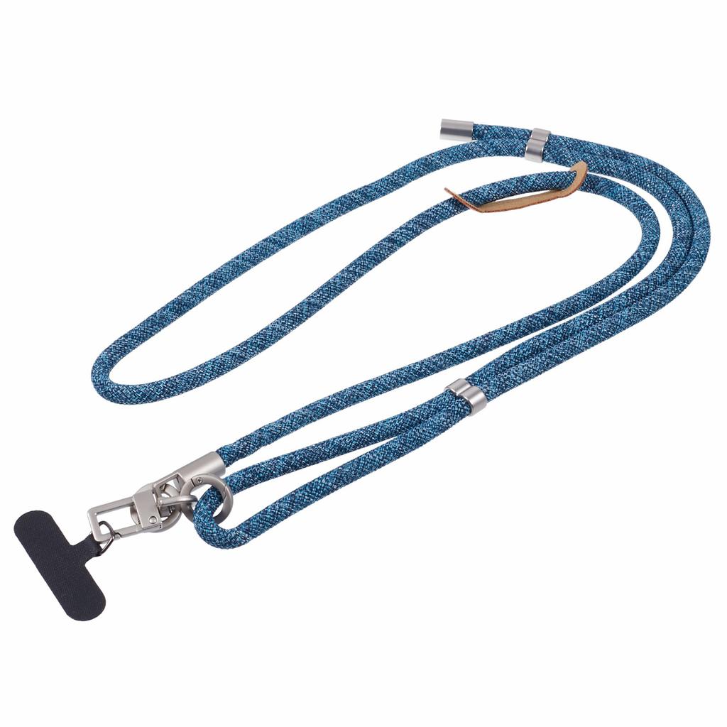 Handy-Umhängeband mit verstellbarer silberner Schnalle, Nylon-Handyband mit Befestigungslasche, Gesamtlänge: 140 cm