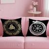 Viking Amulet Pattern Art Pillow Case Pattern Printing Pillowcase Living Room Sofa Cushion Cover Bedroom Room Decor