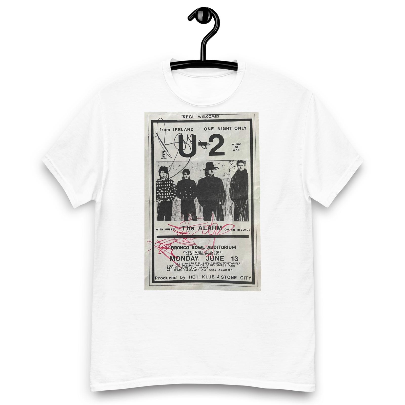 U2 Live at The Bronco Bowl in Dallas TX June 13 1983 T-shirt XXL
