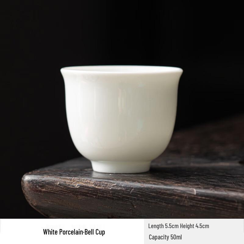 Horned Pansy White Porcelain Teacup
