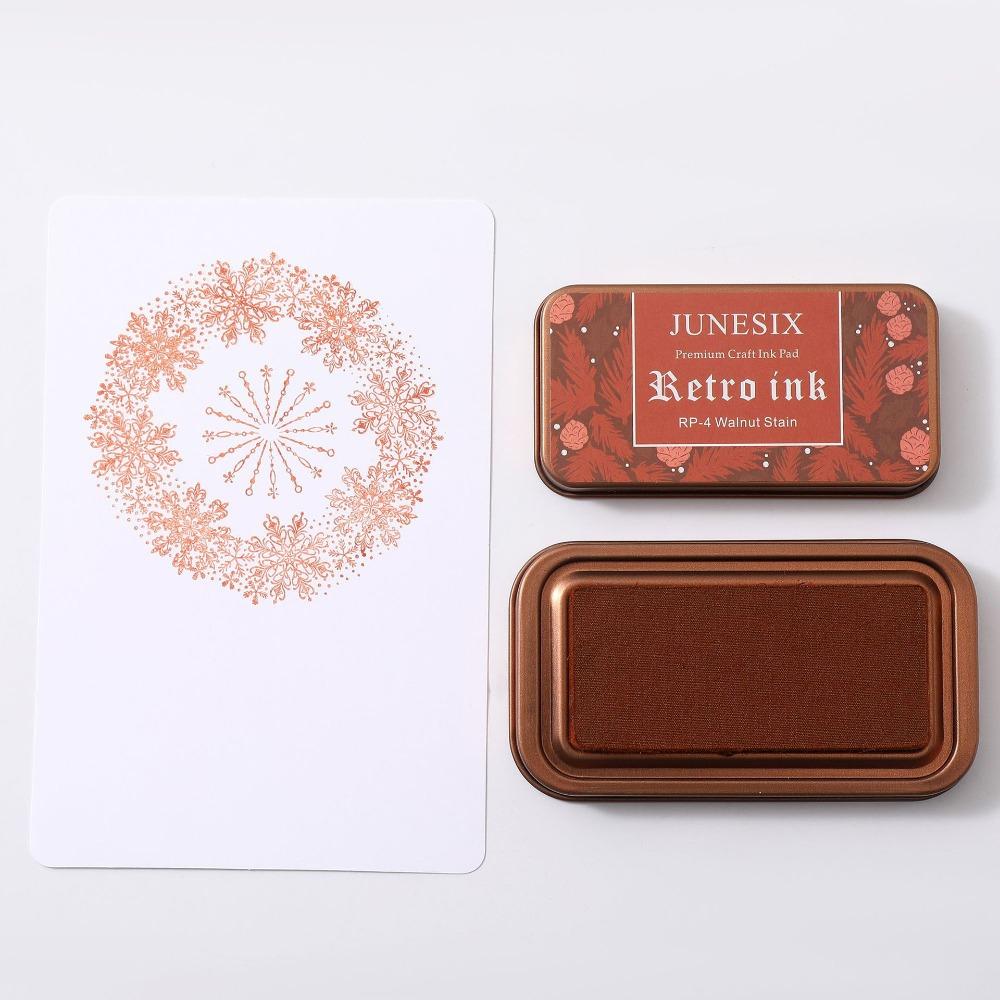 Portable Acid-Free DIY Crafts Ink Pads Quick Drying Safety Self Ink Stamp Vintage Durable Student Supplies Art Journaling