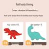 Dinosaur Stacking Blocks: Hand-Eye Coordination & Educational Wooden Toy for Kids