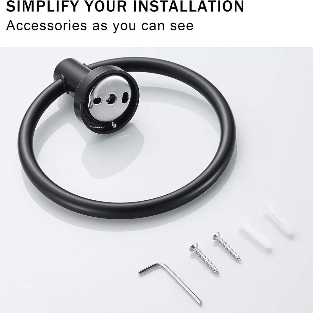 Stainless Steel Wall Mounted Shelf Bathing Rack Towel Ring Towel Holder Bathroom Accessories Hanger