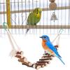 Papagali Pod Suspendat din Lemn 10CM Pasăre de Companie Frânghie de Bumbac Moale Scară Orizontală Aeriană