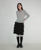 Ronron Cancan Tiered Midi Skirt Black