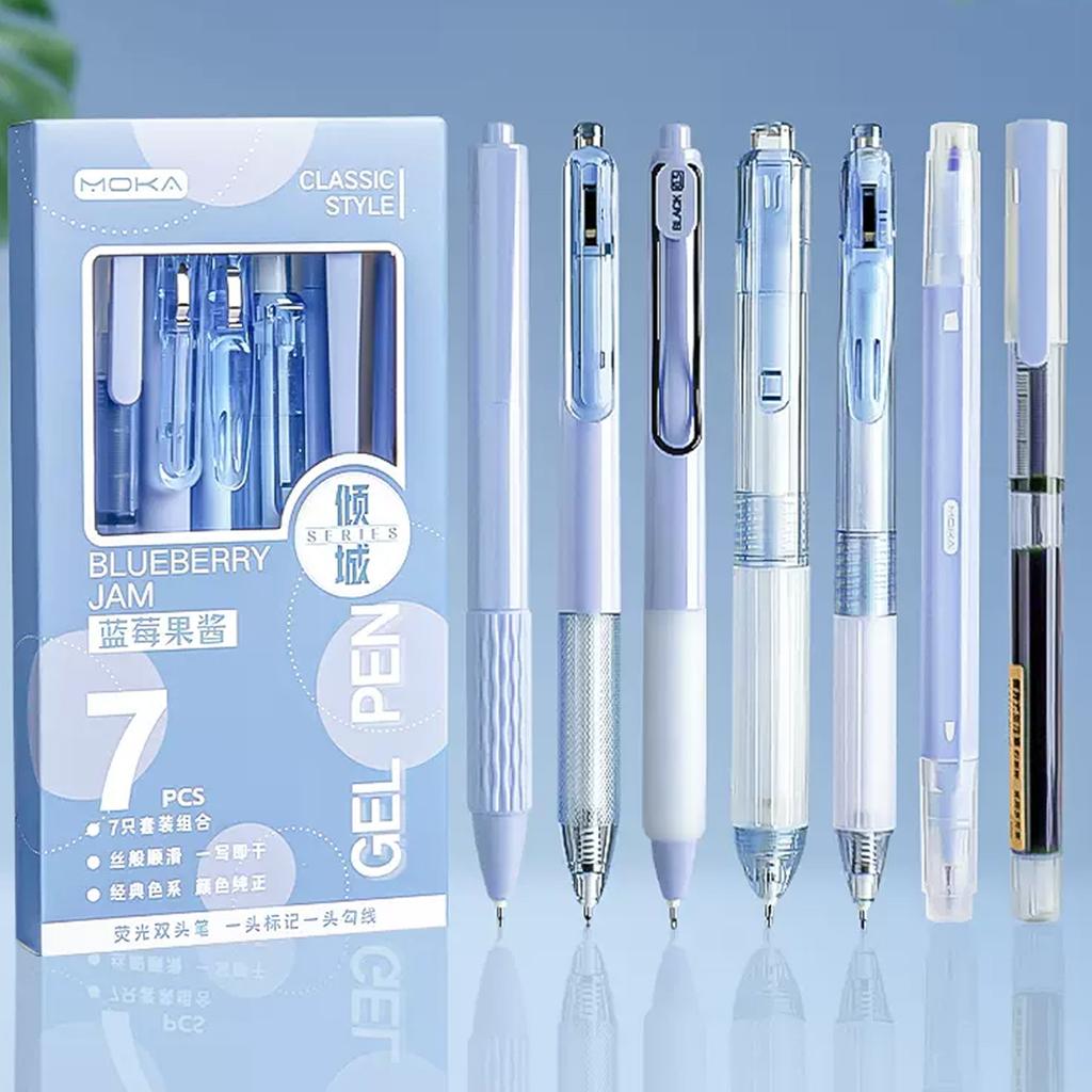 Brush Question Pen INS High-looking Student Exam Special Quick-drying Ink Press Pen Black ST Head 0.5mm Gel Pen Signature Pen