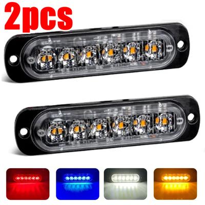 6 LED blikajících varovných světel 18 režimů stroboskopů Automobil Motocykl Nákladní vozidlo Boční stroboskopická kontrolka Bezpečnost jízdy Vysoké jasné světlo 12-24V