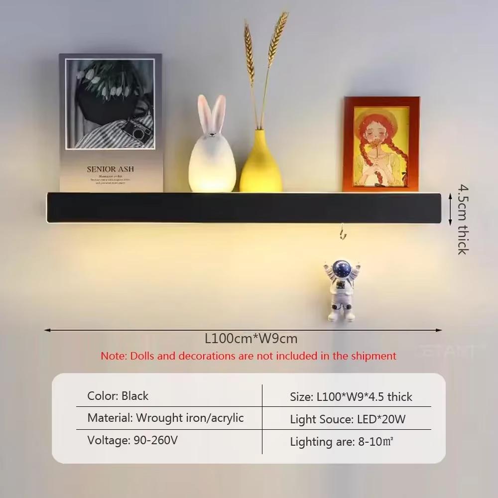 Modern LED Wall Lamp Shelf Wall Sconce 40/60/80/100CM For Bedroom Living Room Study Room Hallway Hotel Interior Decorative Light