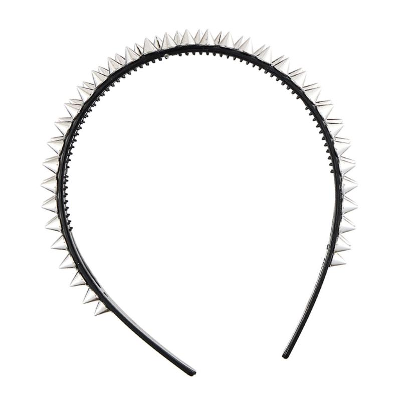 A52E Alternative Fashion Headbands With Edgy Metal Spikes Rocker Hair Accessory For Concerts Night Outs