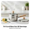 Uncoated Hammered Steel Pot with Lid | doubleSpout, Yukihira Saucepan