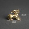 Retro Brass Mythical Beast Miniatures Figurines Tea Pet Retro Copper Animal Kirin Small Statue Desktop Home Decoration Ornament