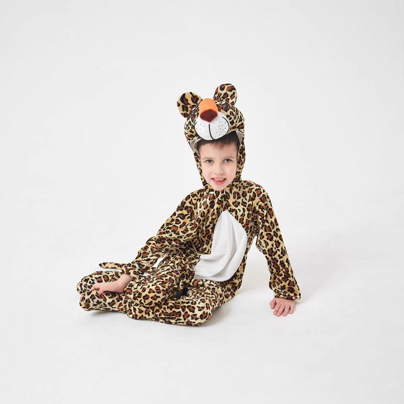 Halloween new parent-child men's and women's clothing, leopard animals, movie costumes, movie acting costumes, acting photography costumes