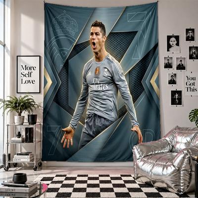 Tapestry ścienne Cristiano Ronaldo Wystrój domu Tkanina do zawieszenia na ścianie do sypialni Salon Tło