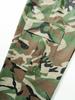 European-American Retro Women's High Waist Camouflage Cargo Pants with Wide Legs and Turn-Up Pockets - Style 8115
