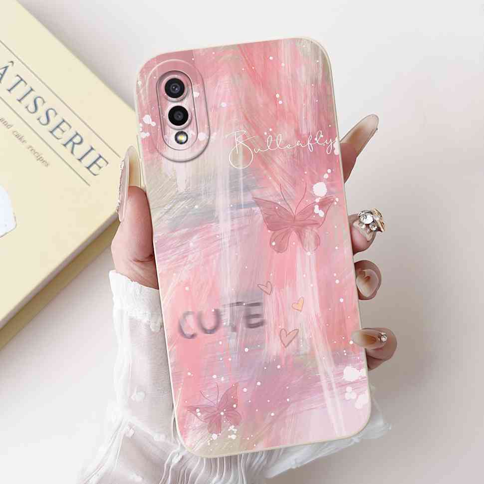 For Samsung Galaxy A02 SM-A022F Case Luxury Flower Fashion Soft Silicone TPU Cover For Samsung A02 M02 6.5" SM-M022F Phone Shell