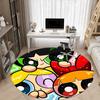 1 ks Kulatý koberec Powerpuff Girls do kanceláře, pod kancelářské židle, do ložnice, obývacího pokoje, domácí dekorace, dekorace místnosti, k dispozici v různých velikostech