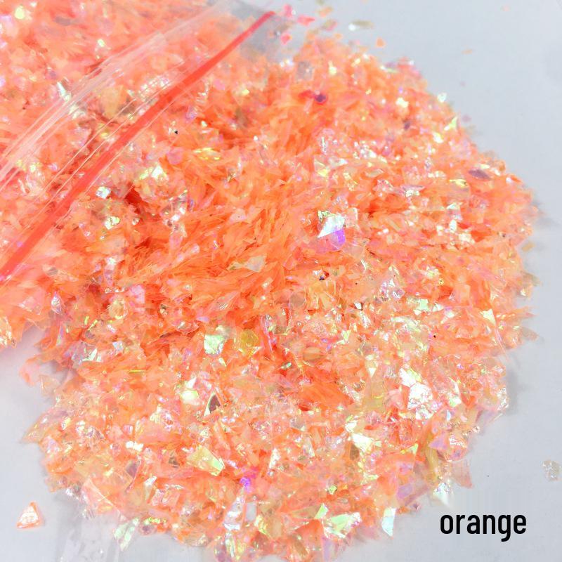 DIY Irregular Nail Shell Paper Fragments – 10g Bag for Slime, Epoxy Resin, Crafting.