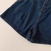 Plus-Size High-Waist Wide-Leg Denim Shorts for Pear-Shaped Women - Summer Slimming Pleated A-Line Hot Pants